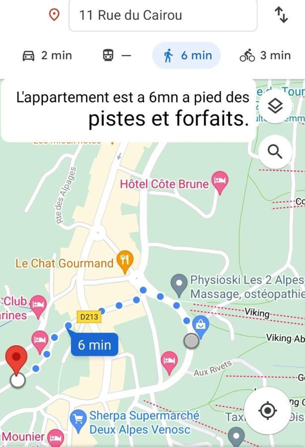 Ferienwohnung Centre 10Mn Pied Pistes Et Jandri 3S Vue Muzelle 8 Pers Wifi Les Deux Alpes Exterior foto